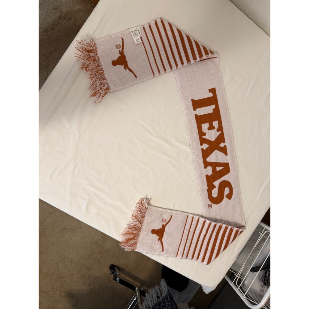 Texas Longhorns Forever Collectibles Reversible Knit Scarf Burnt Orange White